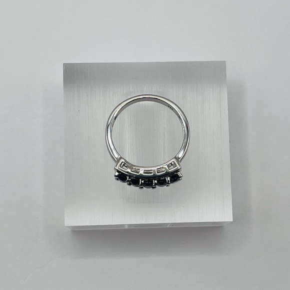 Natural Blue Sapphire Sterling Silver Ring - Picture 8 of 13